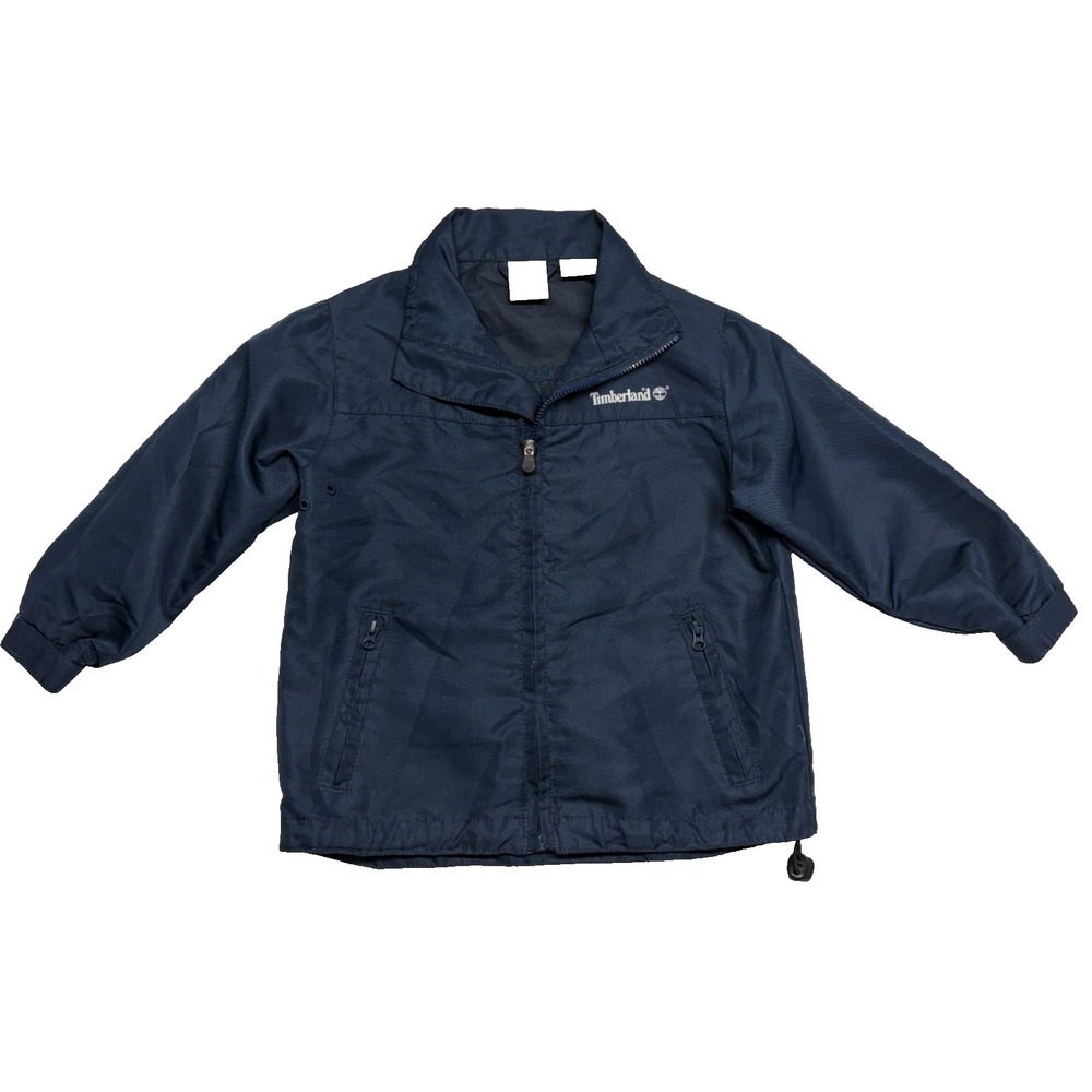 Timberland Jacket Boys 3T Toddler Windbreaker Navy Light Weight Full Zip